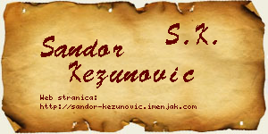 Šandor Kezunović vizit kartica